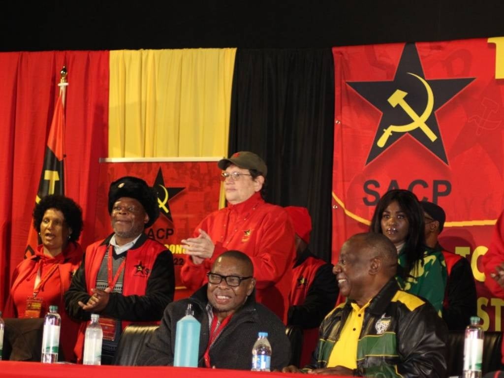 SACP and ANC leaders are seen during the SACP's 15th National Congress.