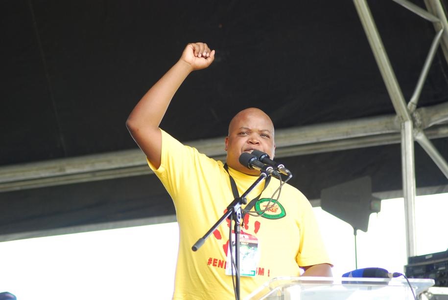 President of the ANC Youth League Collen Maine addressing the youth. Photo by Samson RAtswana