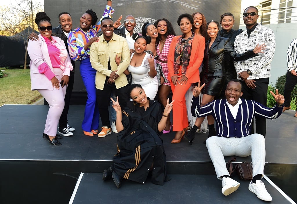 The cast of House of Zwide launch in Sandton on Friday. Photo by Morapedi Mashashe. 