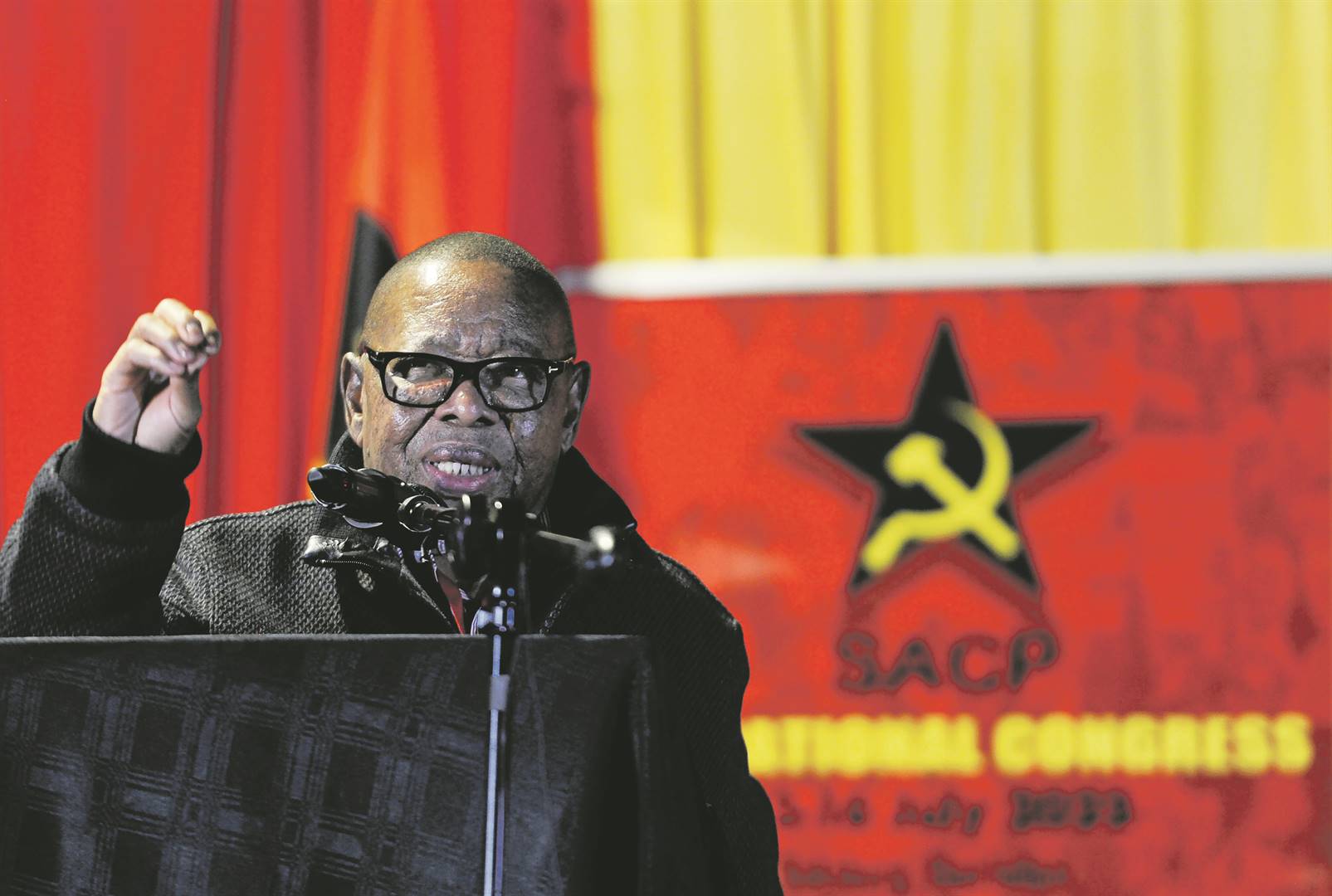 Outgoing general secretary of the SA Communist Party, Blade Nzimande, speaks during the party’s national congress in Boksburg this week. Photo: Tbogo Letsie
