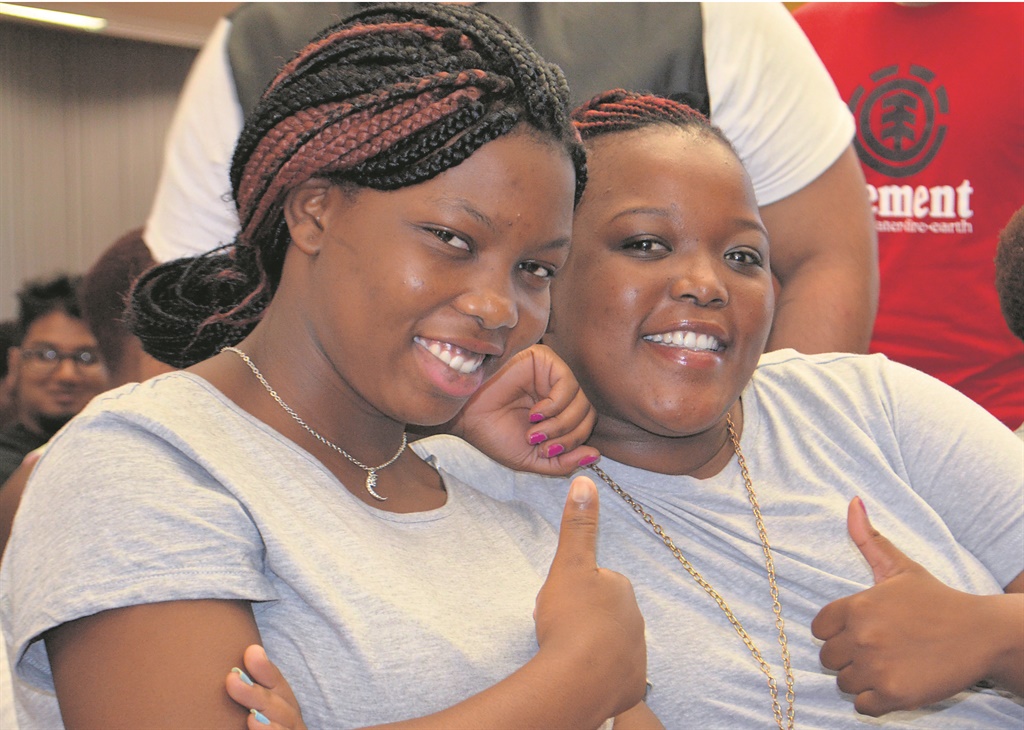 First-year students Mbalenhle Nkonyane and Gogonthle Morupi are ready to tackle the BSc degree at Westville campus.                                  Photo supplied by UKZN 