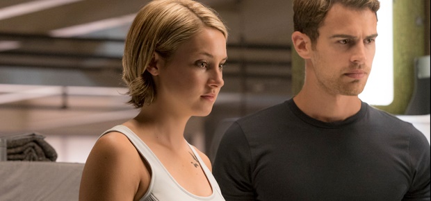 hailene Woodley and Theo James in The Divergent Series: Allegiant. (Black Sheep Productions)