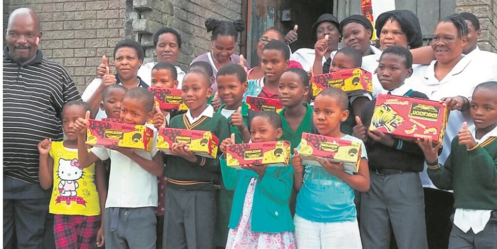 Kids in Cleremont, Durban gave the thumbs up to their gift of brand new school shoes donated by a local NGO.  