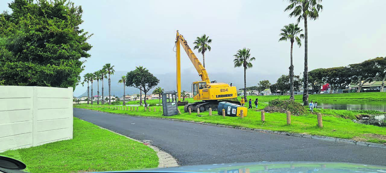The battery of an excavator was stolen at the Langvlei waterway.PHOTO: supplied