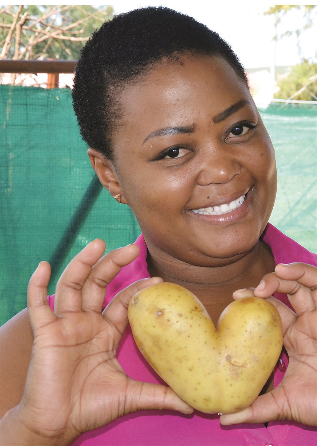 Victoria Mtimkulu found this potato when she was preparing to make chips.       Photo by     Yuri Madonsela 