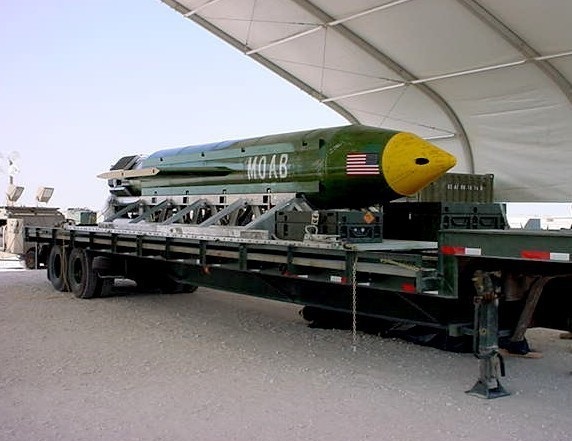 The U.S. military’s largest non-nuclear bomb, known as the “mother of all bombs” was dropped on an Islamic State tunnel complex in Afghanistan, killing 36 members of the Islamic State. Picture: AP
