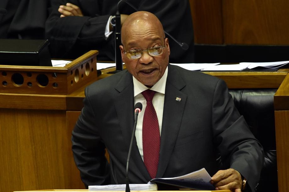 President Jacob Zuma speaks in Parliament. Photo by GCIS