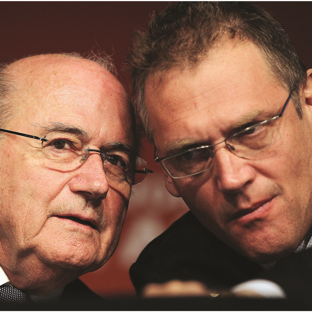 Banned Fifa bigwigs Sepp Blatter (left) and Jérôme Valcke. Picture: Jamie Squire/Getty Images  
