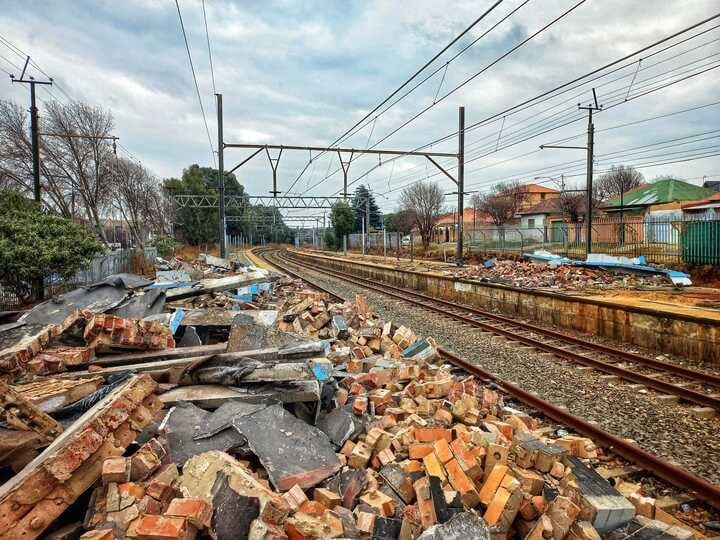 The remains of the Grosvenor station in Johannesburg South. (