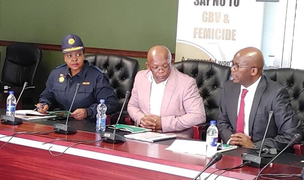 Provincial Commissioner, Lieutenant General Nomthetheleli Mene, MEC Xolile Nqatha of the Department of Community Safety Eastern Cape and The Head of Department, Vuyani Mapolisa released the Eastern Cape's fourth quarter crime statistics on Friday, 9 June.