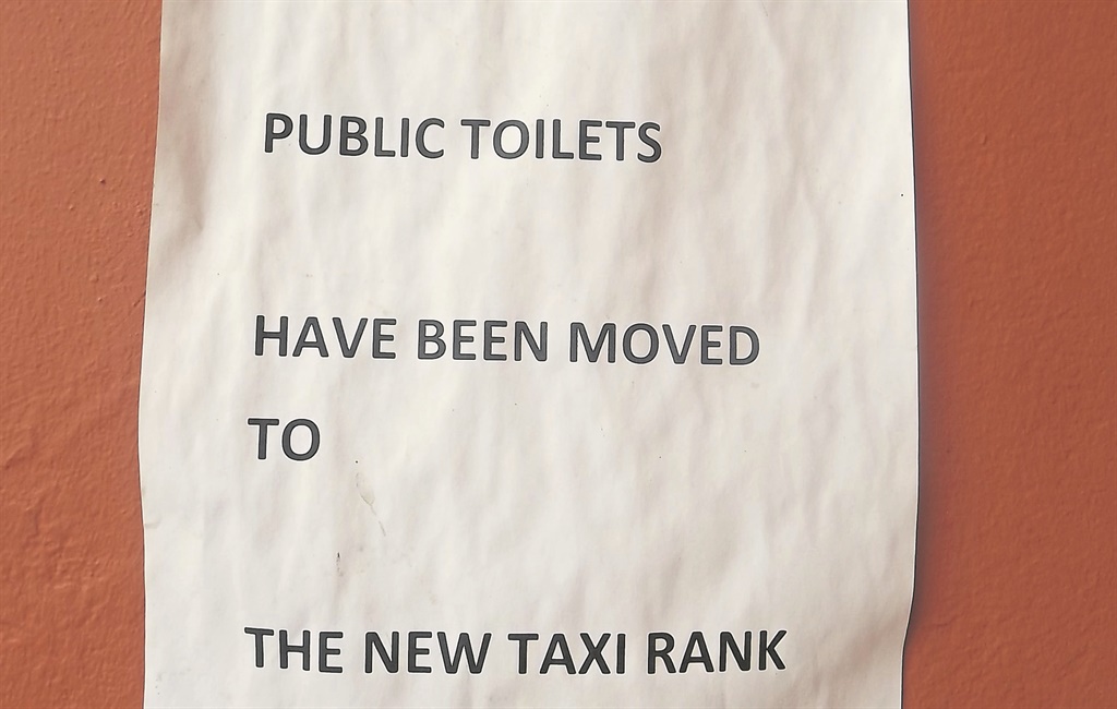 PHOTO: NQOBILE MTOLO The notice on the Publicity House public toilets.  