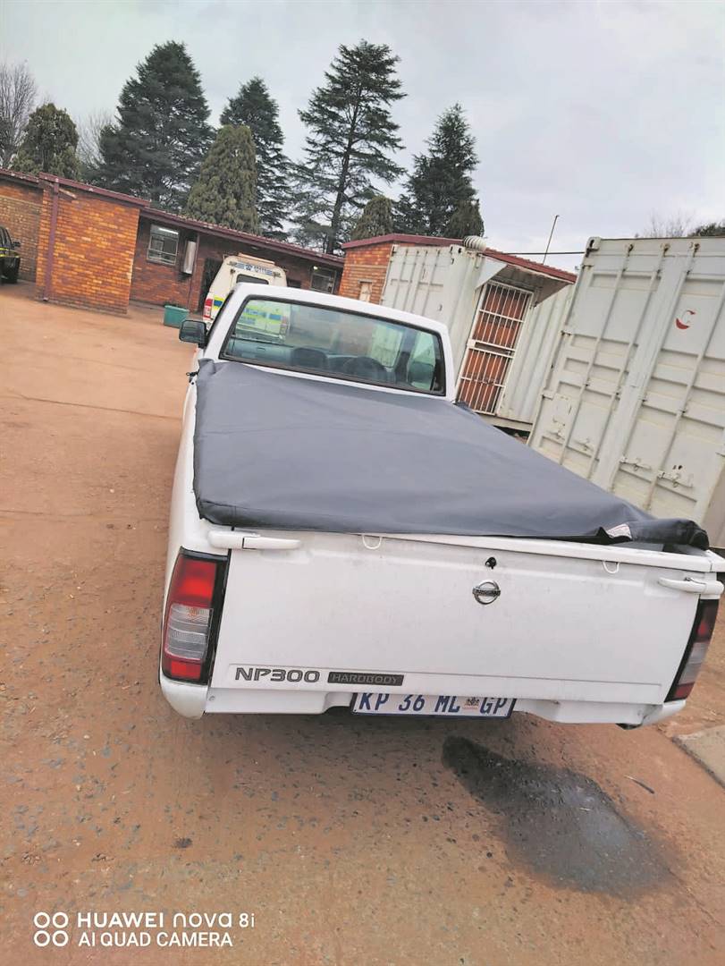 This police Nissan NP300 bakkie, that’s been converted into a fuel tanker, was seized by cops while they were patrolling on the N12 in Delmas on Wednesday.