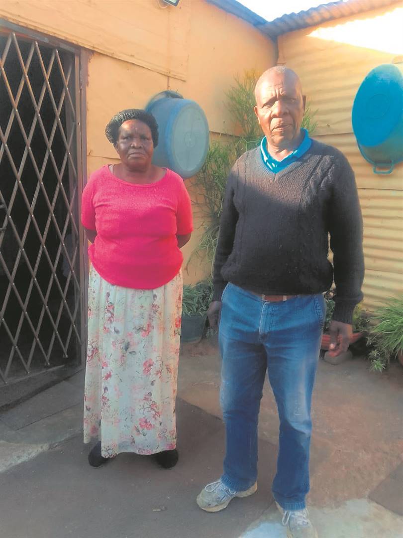 Gideon and Lizzy Motshwene want their missing motorbikes back.             Photo by Raymond Morare 