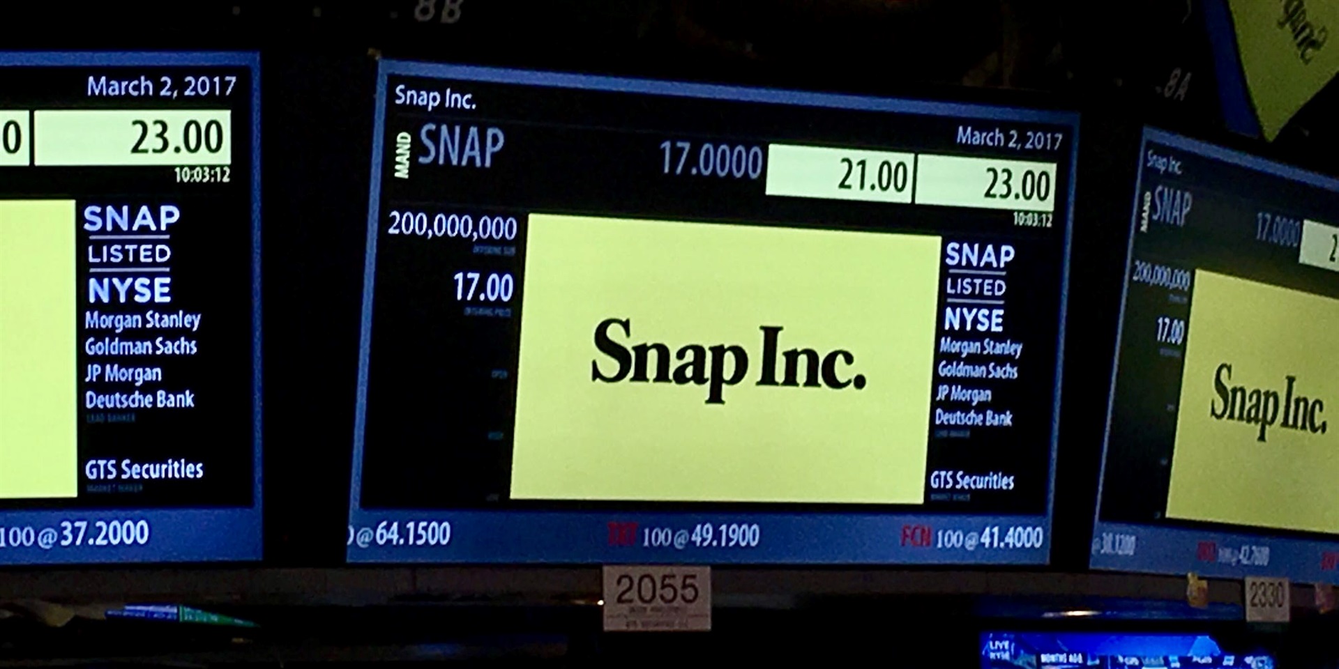 Early price indications on Snap.