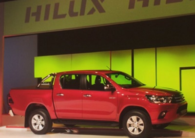 <b>NEW HILUX IN SA:</b> Toyota has launched its new 2016 Hilux bakkie at the revamped Kyalami race track in Johannesburg on February 23. <i>Image: Wheels24 / Sean Parker</i>