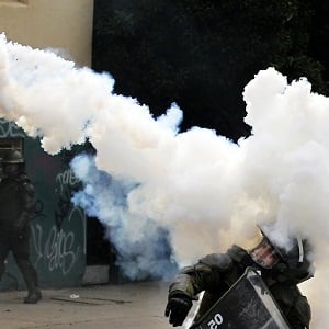 Teargas during riot, youtube