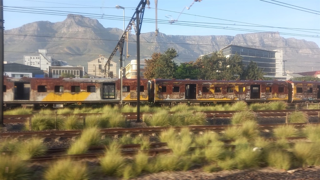Train junked during the gradual destruction of services in Cape Town (Jenni Evans)