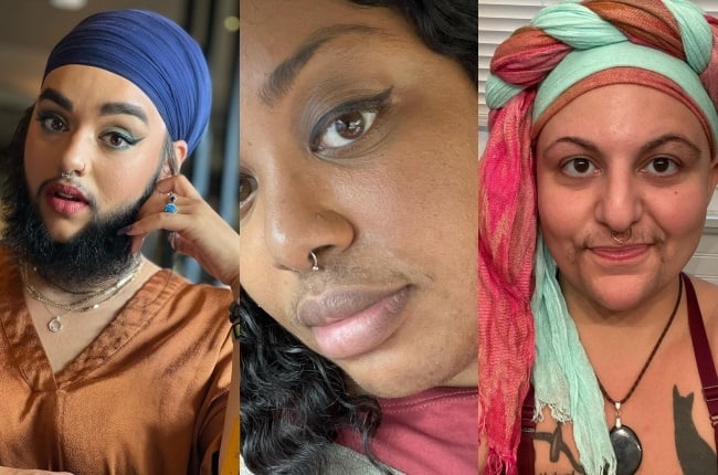 Harnaam Kaur, Nellie-Jean Robinson and Little Bear Schwarz are ditching the razors and accepting their facial hair. (Photos: Instagram)