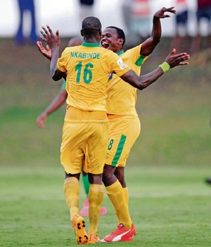 Percy Nkabinde and his Baroka FC team-mates are flying high in the NFD 
PHOTO: Gerhard Duraan / BackpagePix
