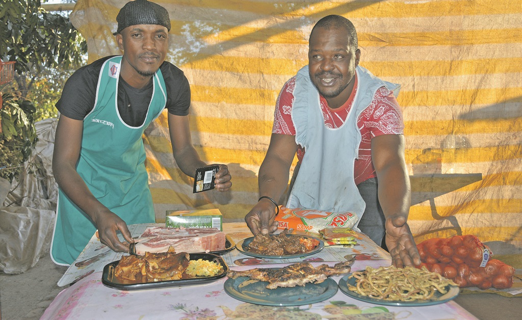 Romeo Makwela and Oupa Sebopa say their dishes are a hit with locals.   Photo by    Joshua Sebola 