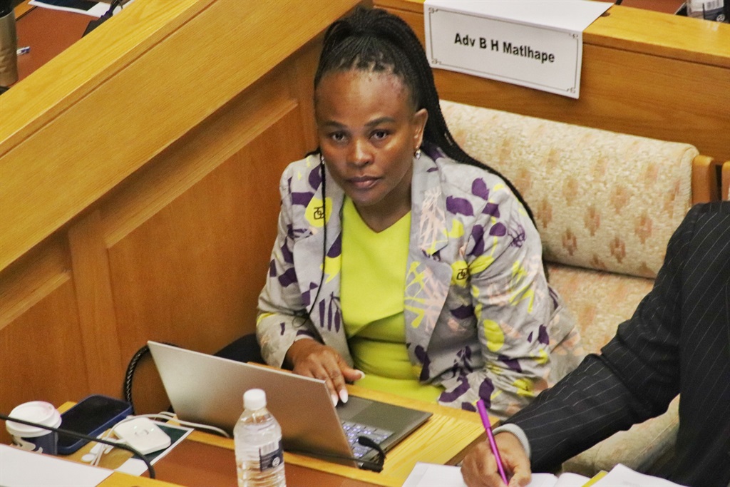 Public Protector Busisiwe Mkhwebane at the Section 194 Committee on Wednesday. 