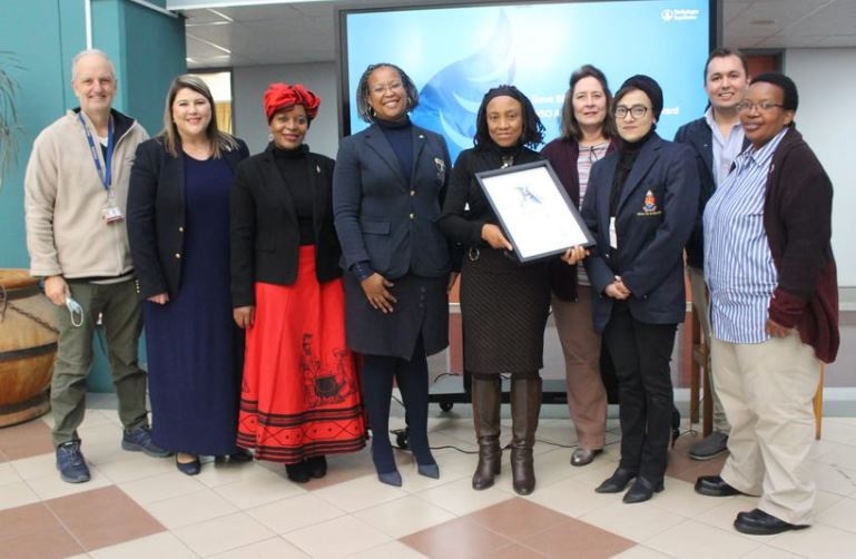 CEO Dr Mathabo Mathebula together with the multi-specialty team comprising of Neurology, Emergency Unit & Radiology Departments and University of Pretoria received the the prestigious Diamond Stroke Award at the recently held 2022 International European Stroke Congress.
