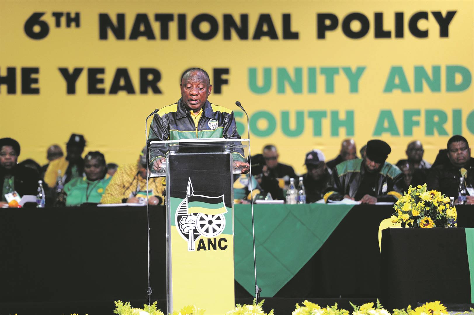 President Cyril Rama­phosa on Friday at the opening of the ANC policy conference. Photo: Elizabeth Sejake
