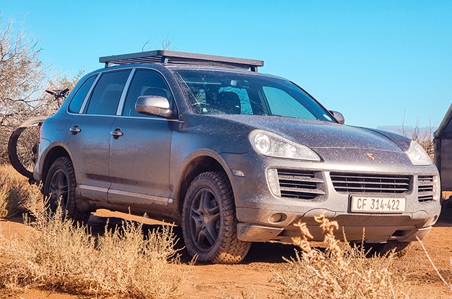 Calvin Fisher overlanding with his Porsche Cayenne