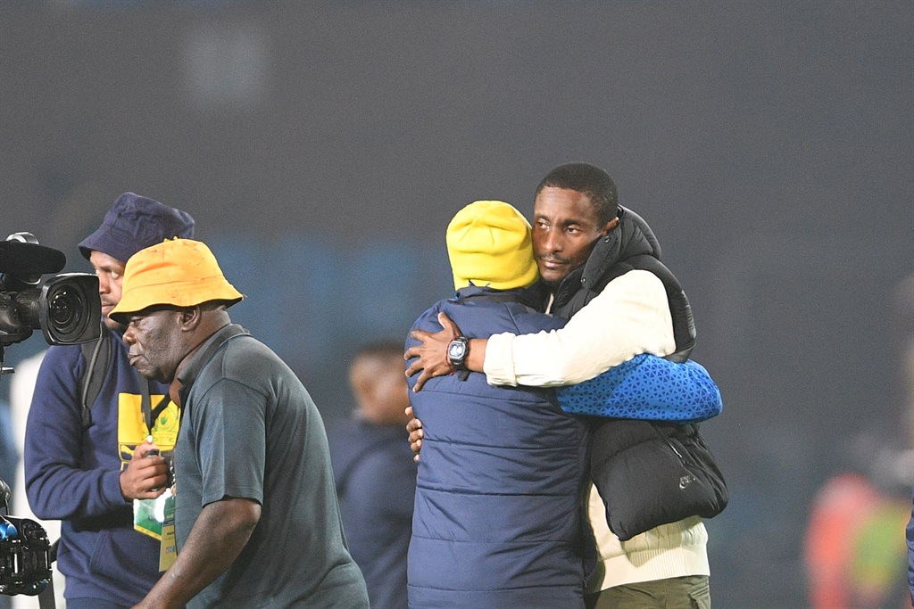 PRETORIA, SOUTH AFRICA - APRIL 26:   Mamelodi Sundowns coach Rulani Mokwena during the CAF Champions League semi-final 2nd Leg match between Mamelodi Sundowns and ES Tunis at Loftus Versfeld Stadium on April 26, 2024 in Pretoria, South Africa. (Photo by Lefty Shivambu/Gallo Images)