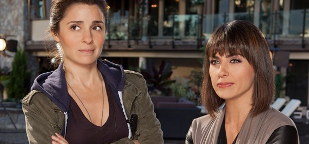 Shiri Appleby and Constance Zimmer in UnReal. (Photo supplied) 