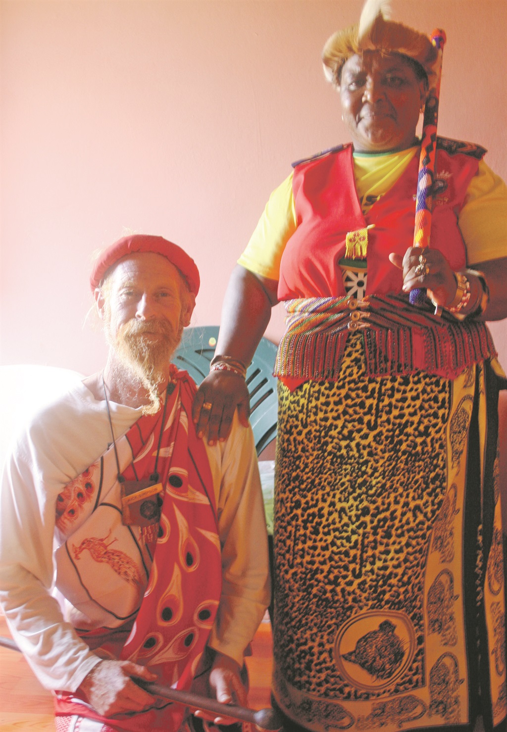 Ithwasa Rick Simpson and his trainer Philasande Yoko in Motherwell, Port Elizabeth.   Photo by Godfrey Sigwela 