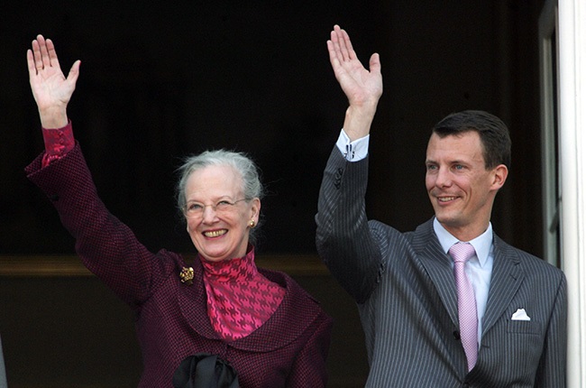 Danish Queen Margrethe II and her younger son Prin