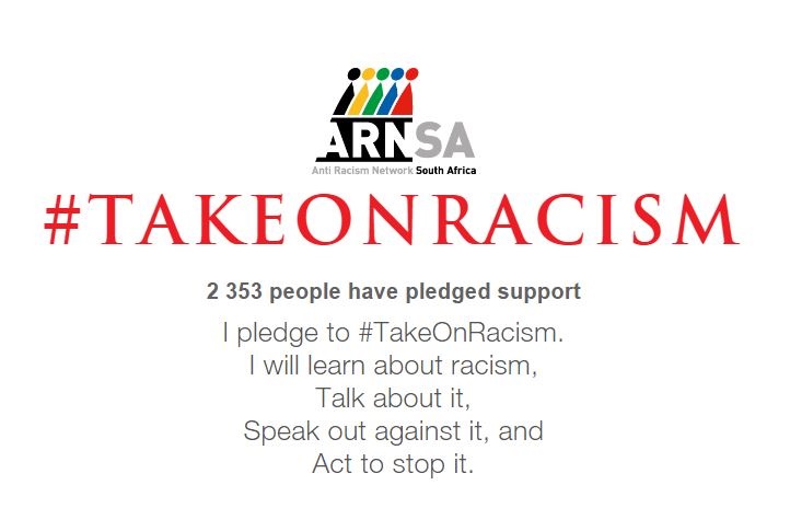 #TakeOnRacism website. Picture: Screengrab