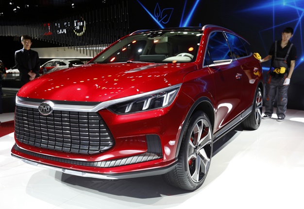 <b> SINGULATO CONCEPT:</b> A BYD Concept car is displayed during the first day of the 17th Shanghai International Automobile Industry Exhibition in Shanghai <i>Image: AFP</i> 