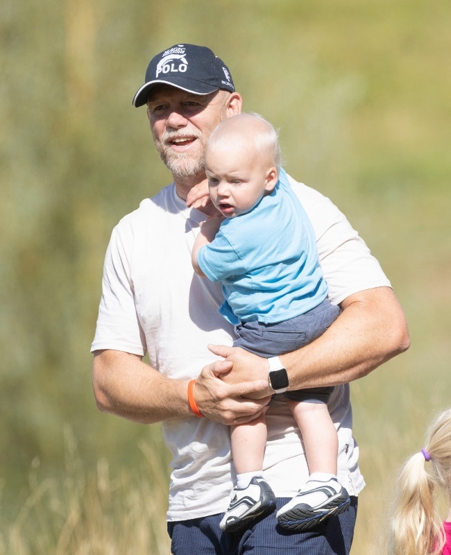 Mike Tindall was in full dad mode as he watched th