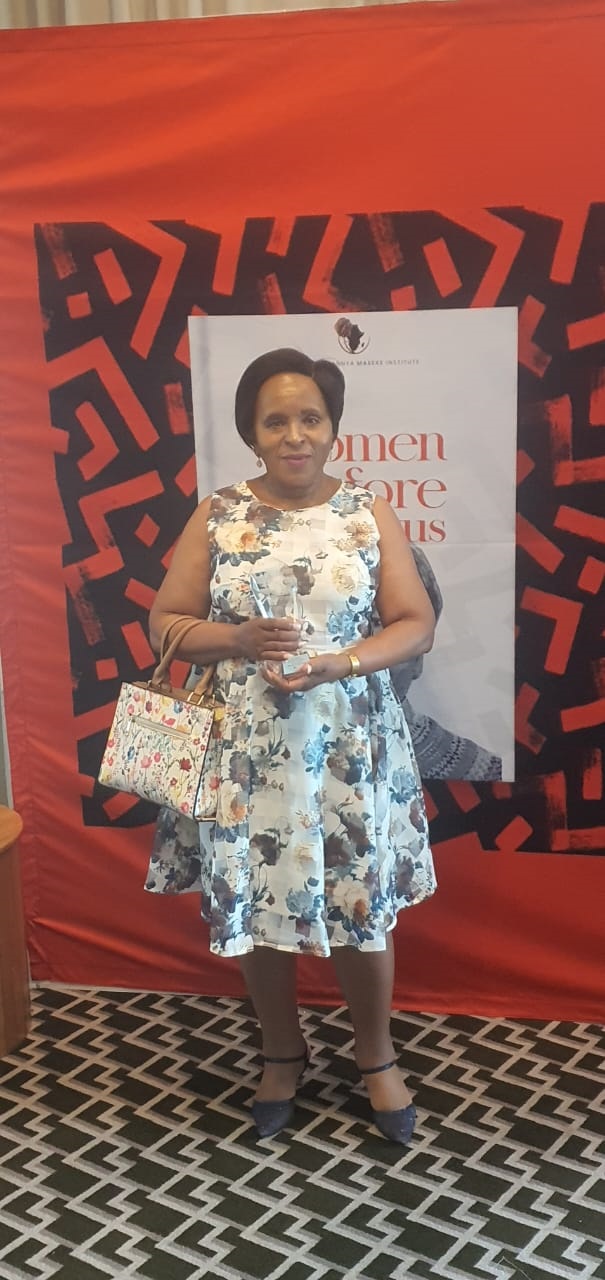 Margaret Tyobo was honoured with Charlotte Makgomo Mannya- Maxeke Award.