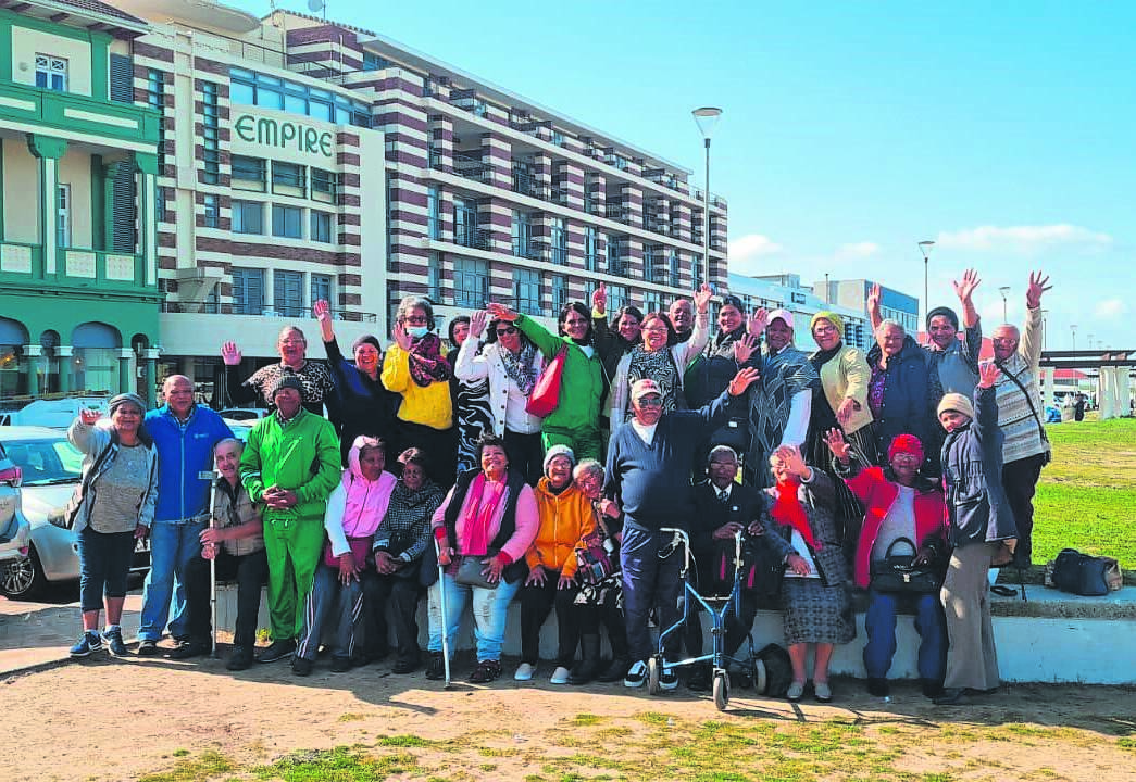 The elderly from the Maranatha Morning Star Pentecostal Church in Retreat on a outing to Muizenberg.PHOTO: supplied