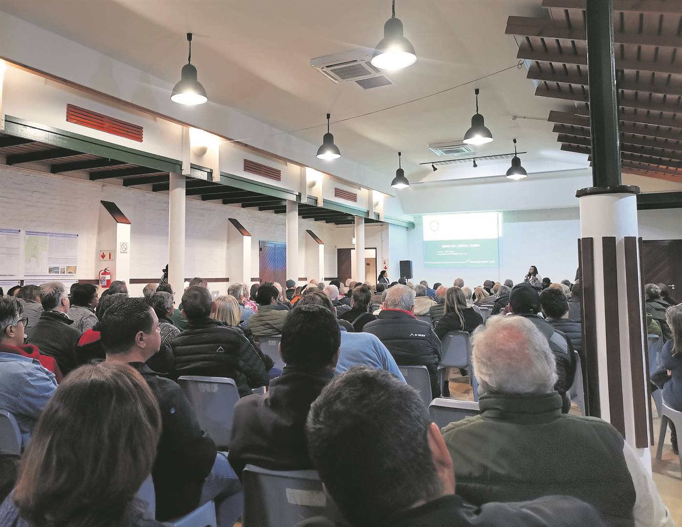Residents gathered at Alpen Centre in Constantia Main Road on Wednesday 3 August to attend a public participation process meeting on the draft District Spatial Development and Environmental Management Frameworks. PHOTO: Nettalie Viljoen