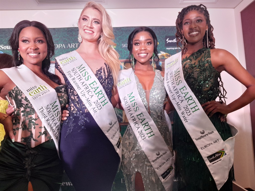 These are the winners of Miss Earth South Africa 2023. From left: Zama  Mbatha, Belinde Schreuder, Zabelo Hlabisa and  Duduzile Mbambo. 