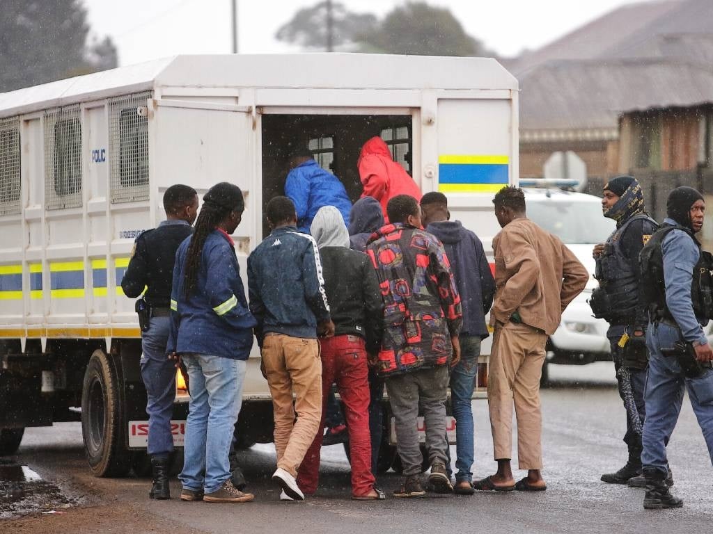 Police raided West Village and arrested illegal foreigners in Krugersdorp.