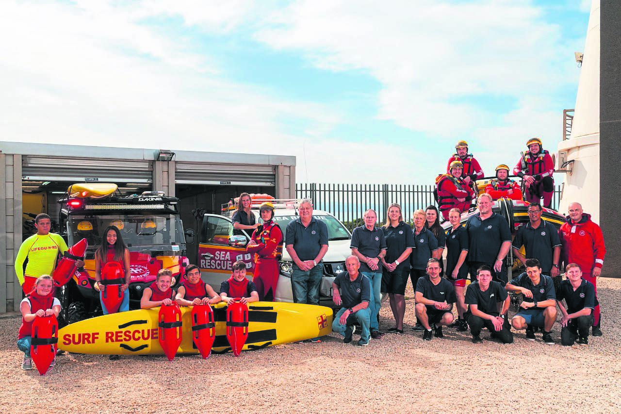 Members of the National Sea Rescue Institute (NSRI) Station 37, in Jeffreys Bay.                                       