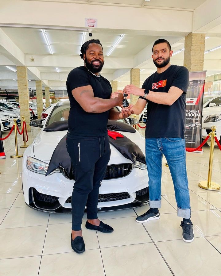 Rapper, Big Zulu bought his dream car. Photo from Facebook. 