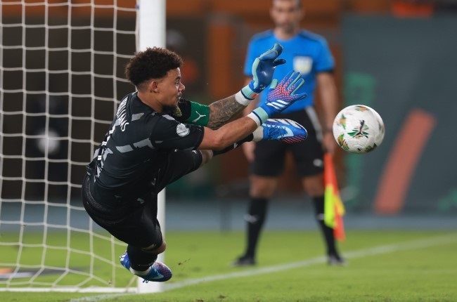 Bafana goalkeeper Ronwen Williams during the penalty shoot-out in the Afcon bronze medal match against the Democratic Republic Of Congo at Stade Felix Houphouet Boigny in Abidjan, Ivory Coast on Saturday. (Photo by Didier Lefa/Gallo Images)