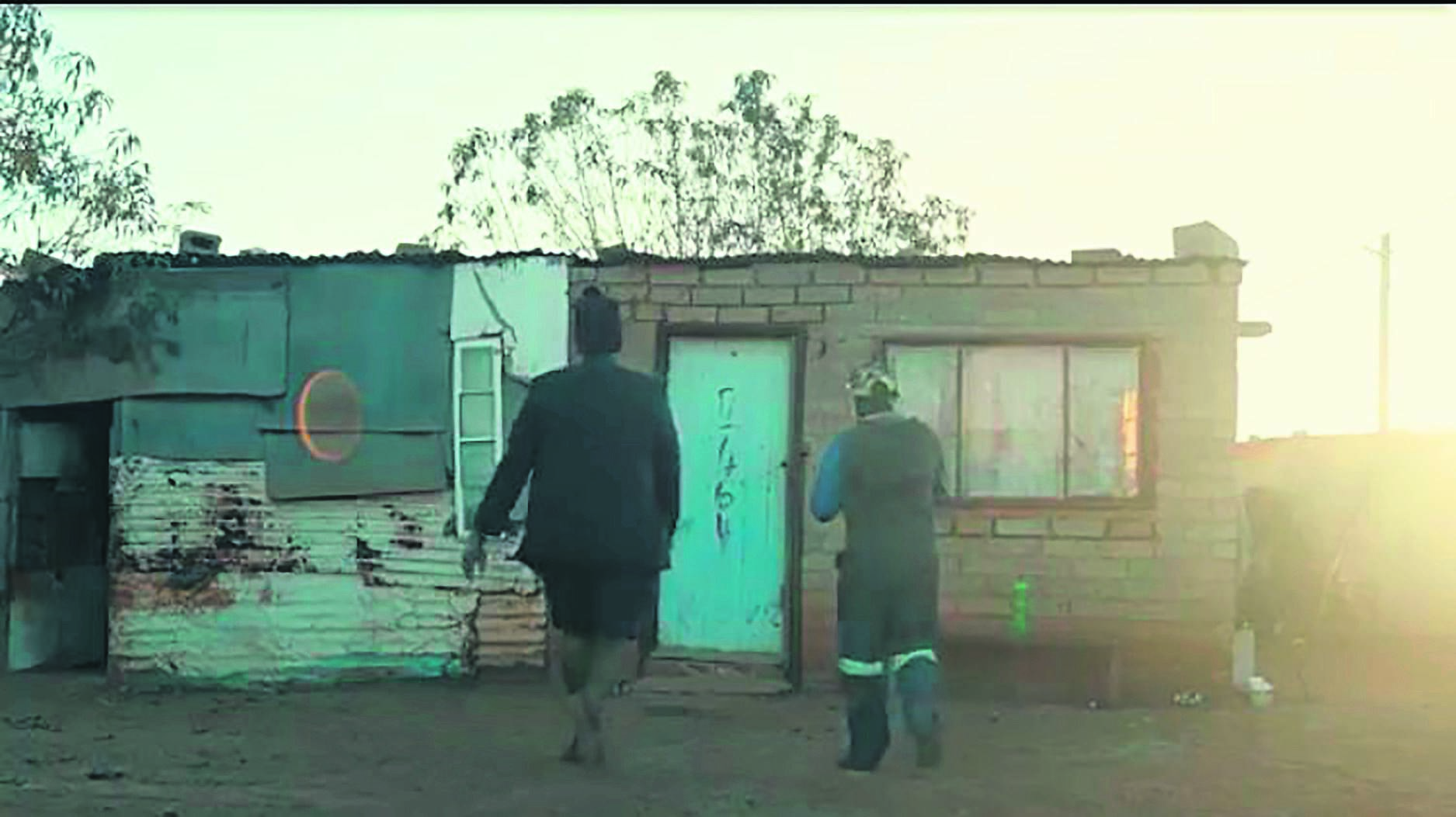 Mthandazo Gatya (left) used to stay in this shack before he got his big break. 
