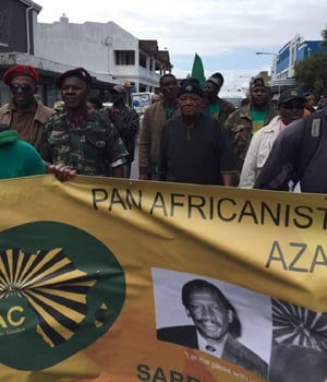 Former PAC leader Philip Kgosana leads the procession. Picture: Biénne Huisman 
