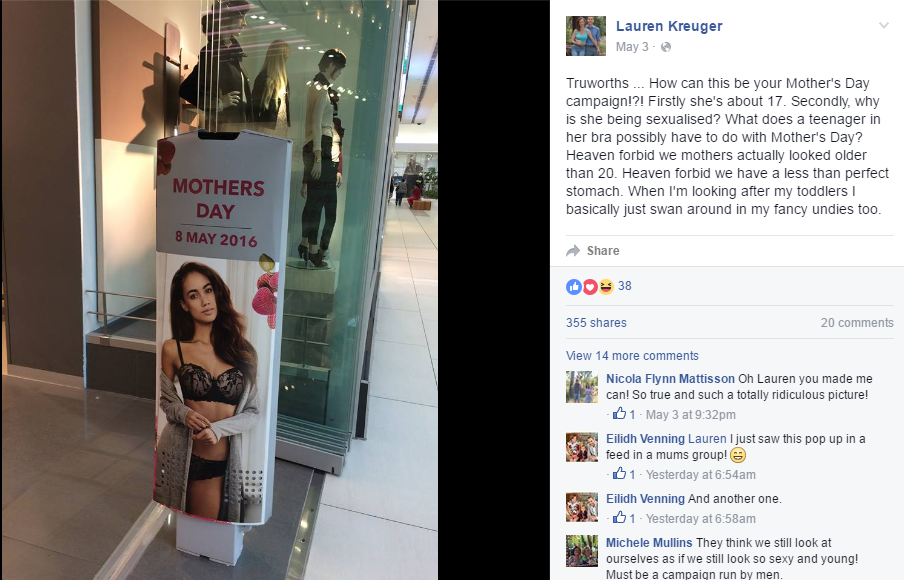 Compliments and criticism for Truworths' Mother's Day campaign