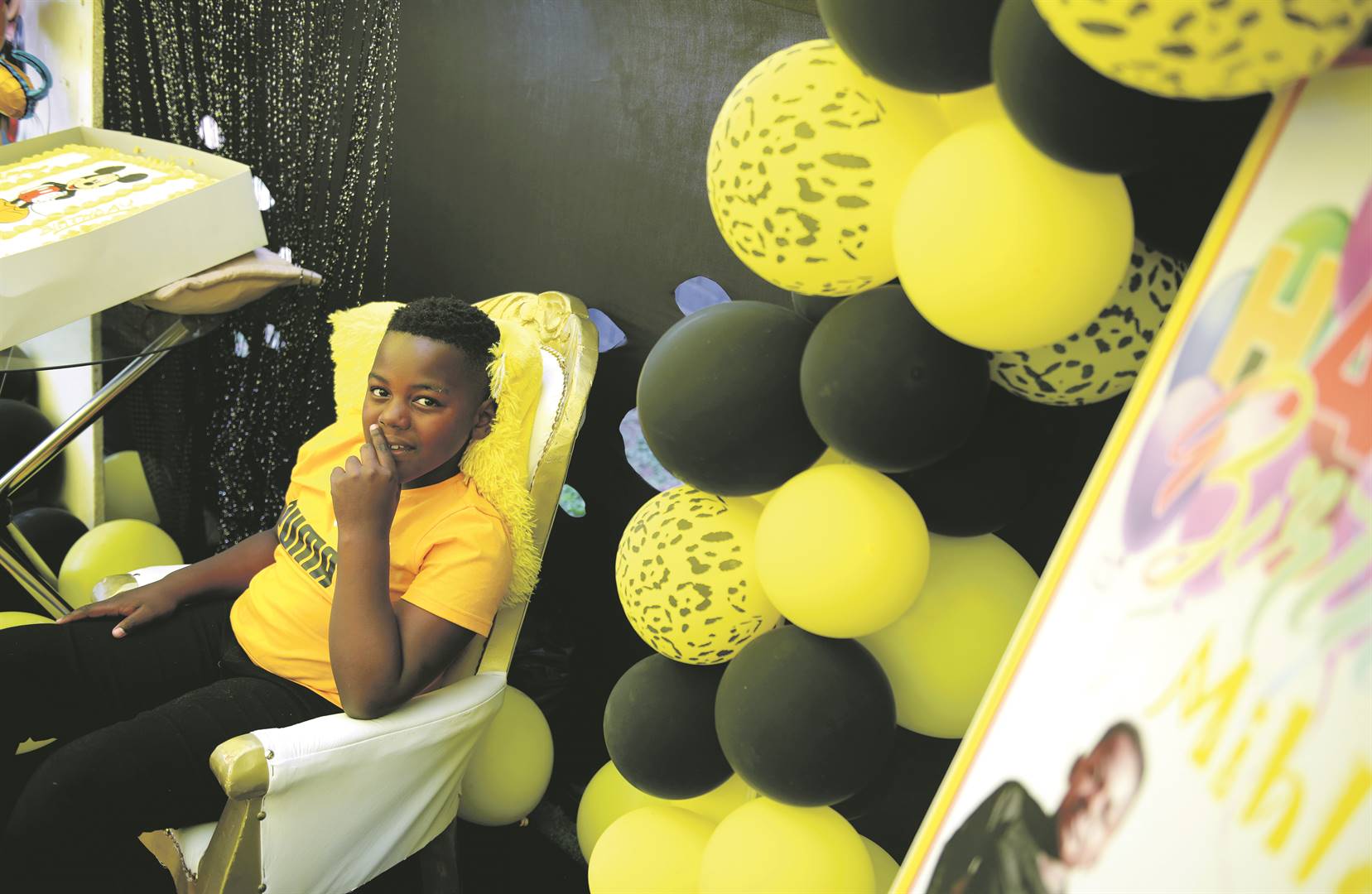 Mihle celebrated his 10th birthday last Saturday, shortly before the 10th anniversary of the death of his father, who was killed during the Marikana massacre in 2012. Photo: Tebogo Letsie