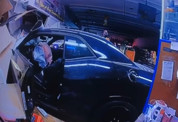 <b>DESPERATE FOR A DRINK?</B> A man intentionally crashed his vehicle into a store, looking for beer in Cleveland, Ohio. <i>Image: YouTube</i>