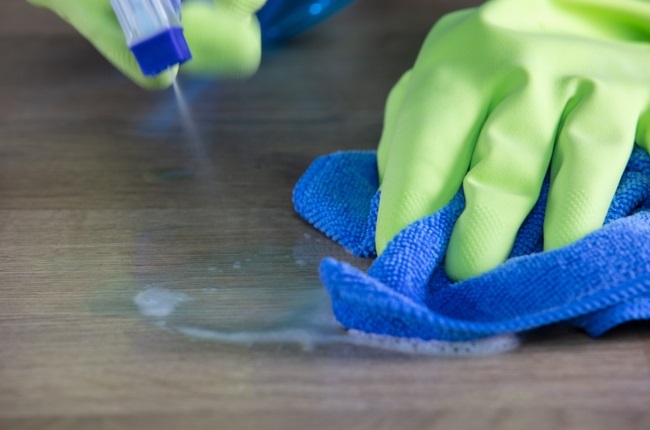 Super-absorbent microfibre cloths tend to be more effective than other cleaning rags. 