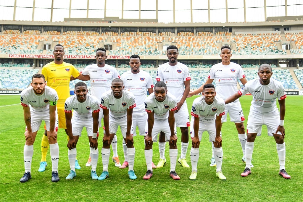 DURBAN, SOUTH AFRICA - SEPTEMBER 10: Chippa team photo during the DStv Premiership match between AmaZulu FC and Chippa United at Moses Mabhida Stadium on September 10, 2022 in Durban, South Africa. (Photo by Darren Stewart/Gallo Images)